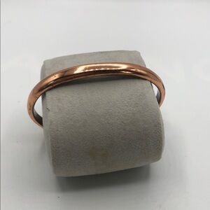 Sausalito Craftworks solid brass copper tone C cuff bracelet S C anchor stamp